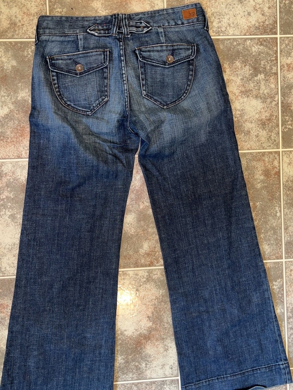 X2 Denim Embellished Bootcut Jeans Women’s Size 10 Dark Wash Double Button - Picture 5 of 5